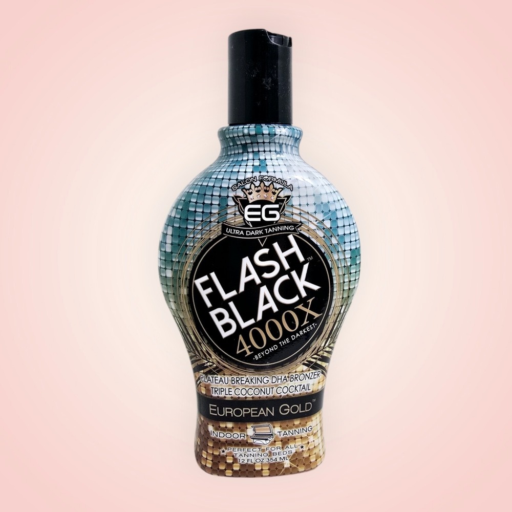 Flash Black Ultra Dark 4000X DHA Bronzer Indoor Tanning Bed Lotion‎ 12oz